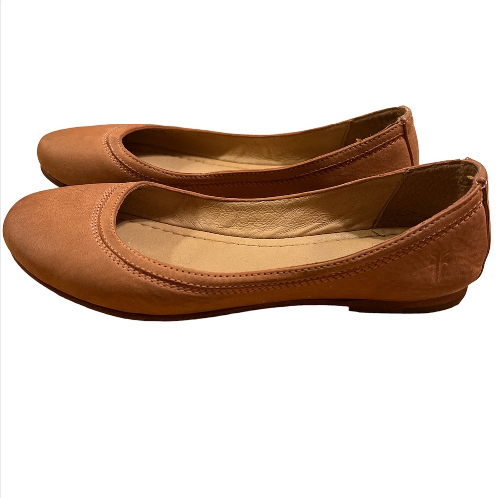 • EUC • Frye Carson Ballerina Flats • Cognac • Sz. 6